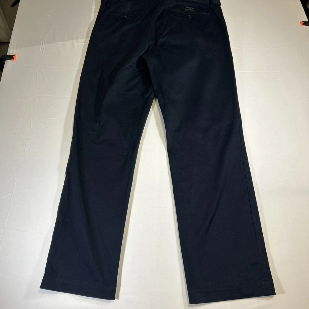Banana Republic Emerson Stretch Chino Navy Blue Straight Fit Pants Men‎ 36x34